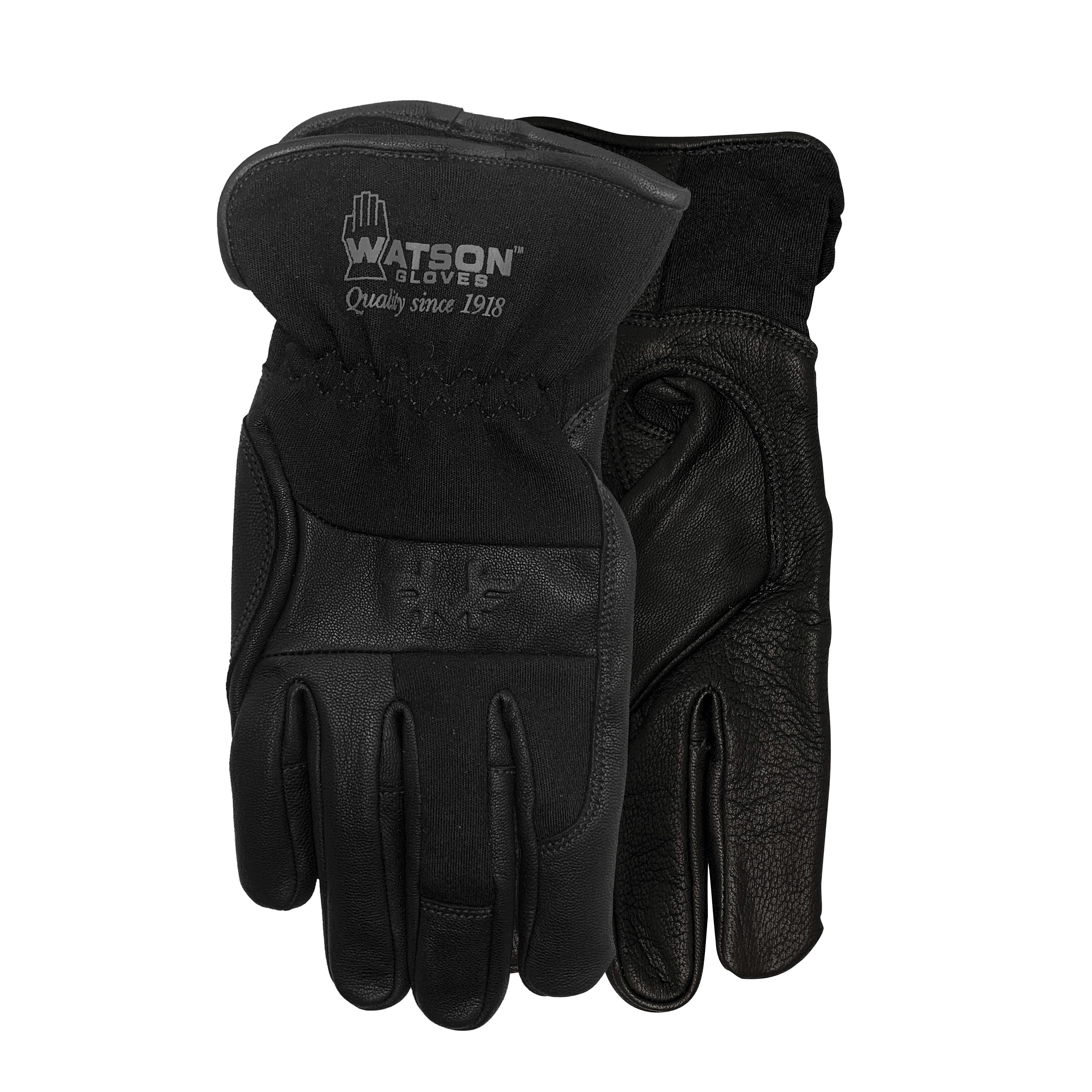 Heavy Metal 2781-L Ace of Spade Gloves, L, Full Grain Goatskin/Nomex® Fabric, Black, Shirred Elastic Wrist/Slip-On Cuff