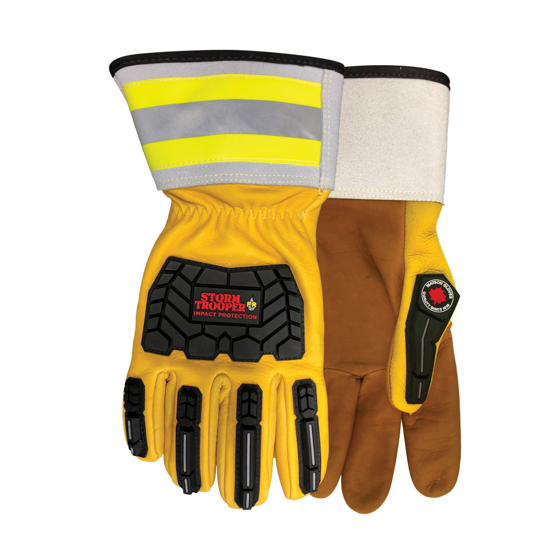 Storm Trooper 5782CR-L Cut-Resistant Gloves, L, Deerskin/Thermoplastic Rubber, Slip-On Cuff, Resists: Cut, Impact, Oil, Puncture and Water, ANSI Cut-Resistance Level: A5, ANSI Puncture-Resistance Level: 4, Right/Left Hand
