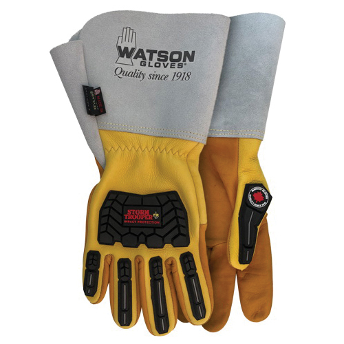 Storm Trooper 5782G-S Impact-Resistant Gloves, S, Full Grain Deerskin Leather/Rubber, Gauntlet Cuff