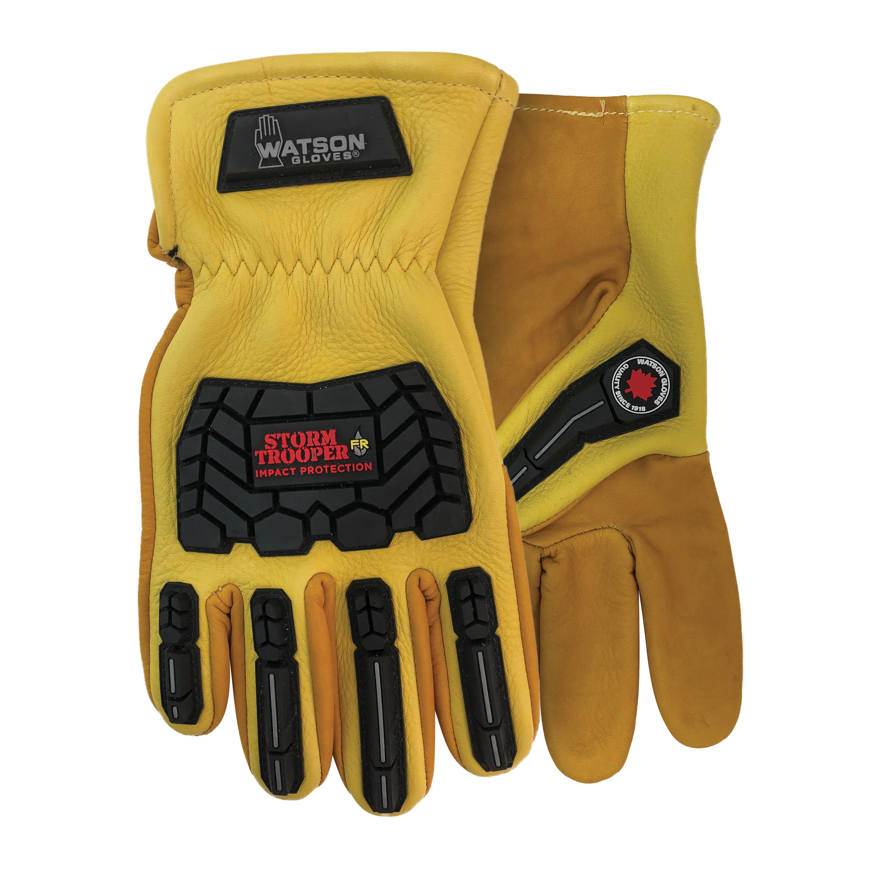 Storm Trooper 95782-S Impact-Resistant Gloves, S, Full Grain Deerskin Leather/Rubber, Slip-On Cuff