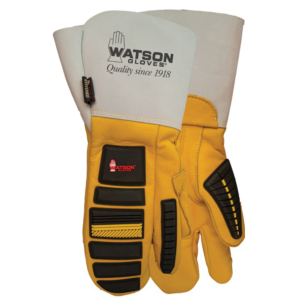 Storm Trooper 957831FG-X Impact-Resistant Gloves, XL, Full Grain Deerskin Leather/Rubber, Gauntlet Cuff