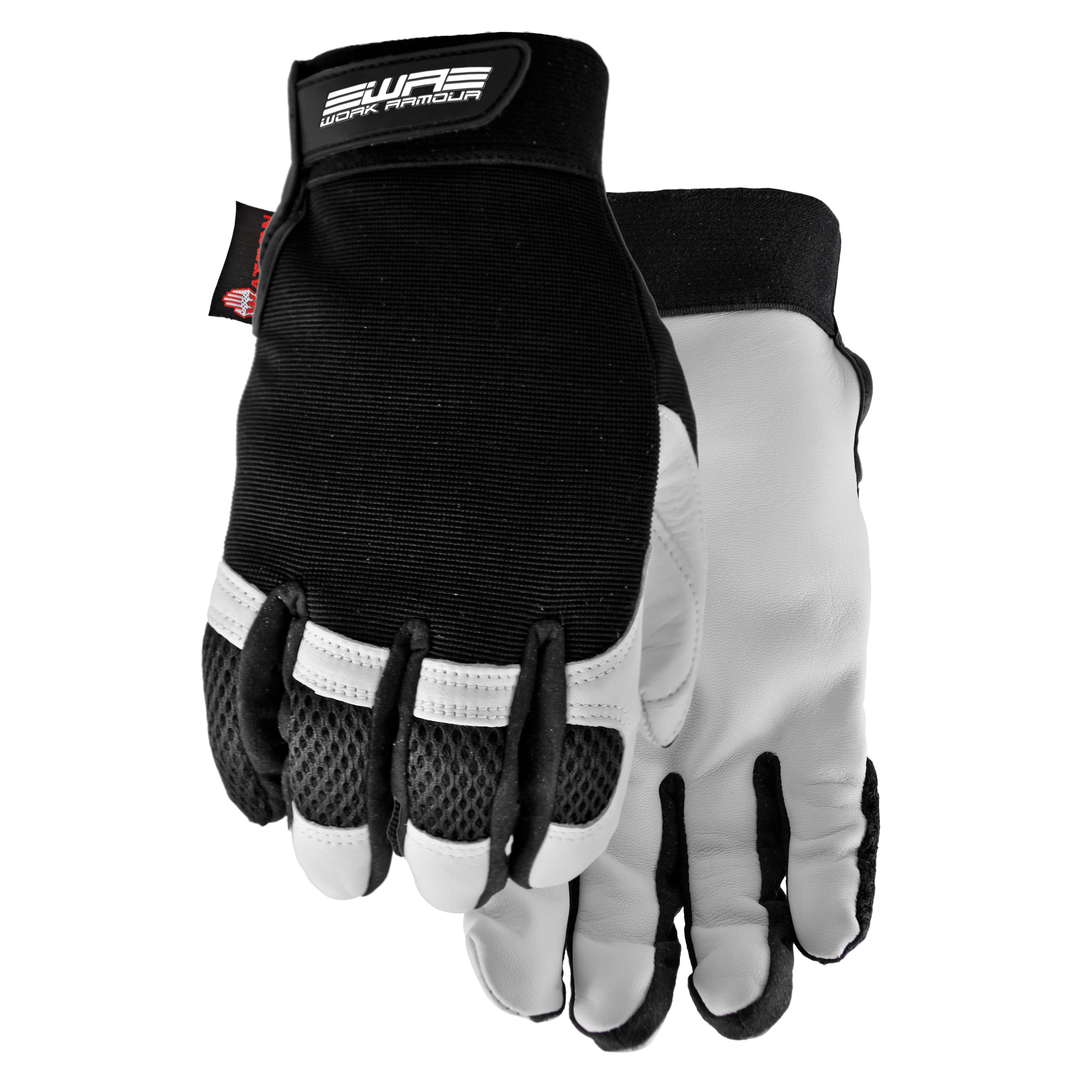 Watson 017-L Knock Out General Purpose Gloves, Leather Palm, L, Full Grain Goatskin Leather Palm, Spandex®