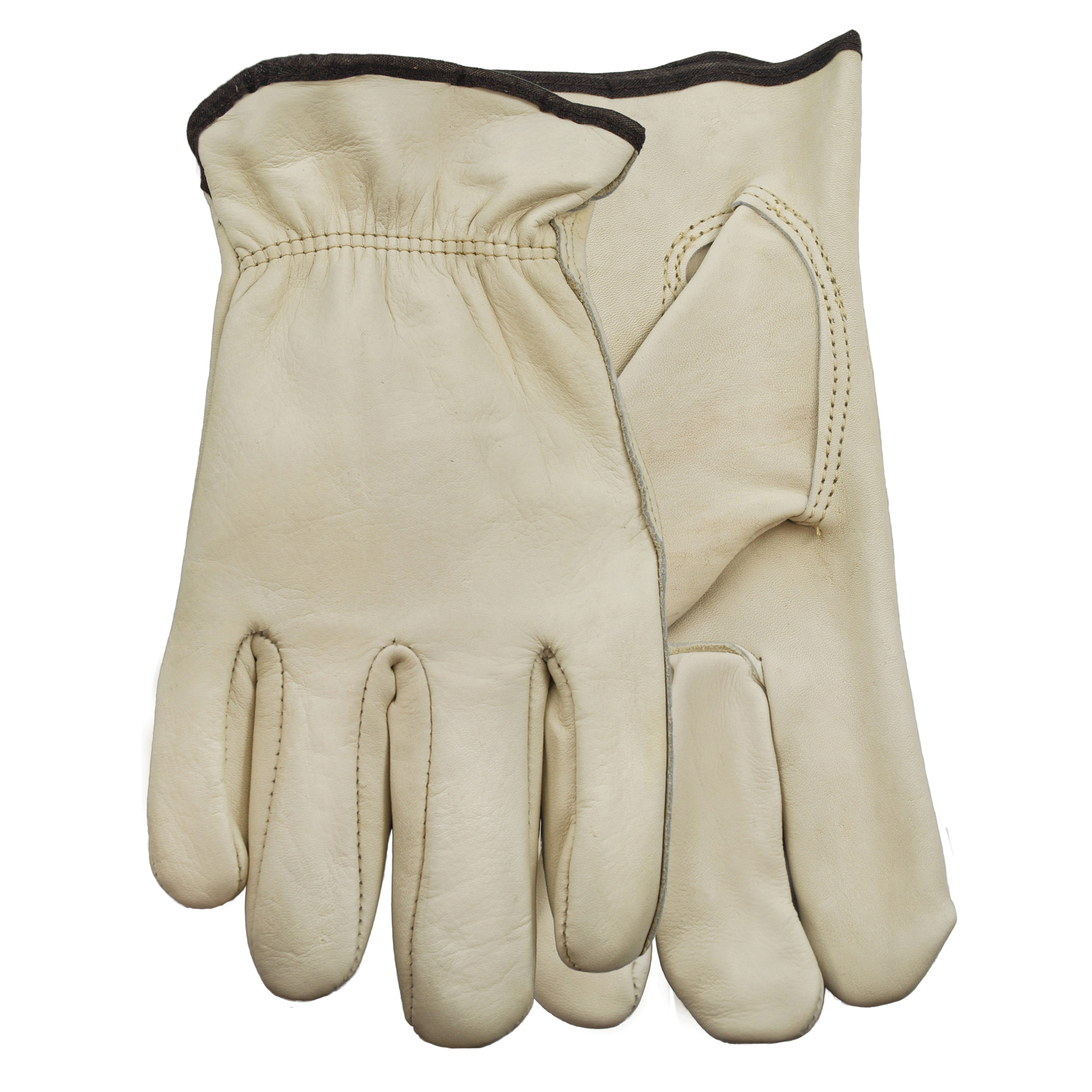 Watson 1653-L Man Handlers General Purpose Gloves, Driver, L, Full Grain Cowhide Leather Palm, Full Grain Cowhide Leather, Cream, Slip-On Cuff, Unlined Lining, Keystone Thumb