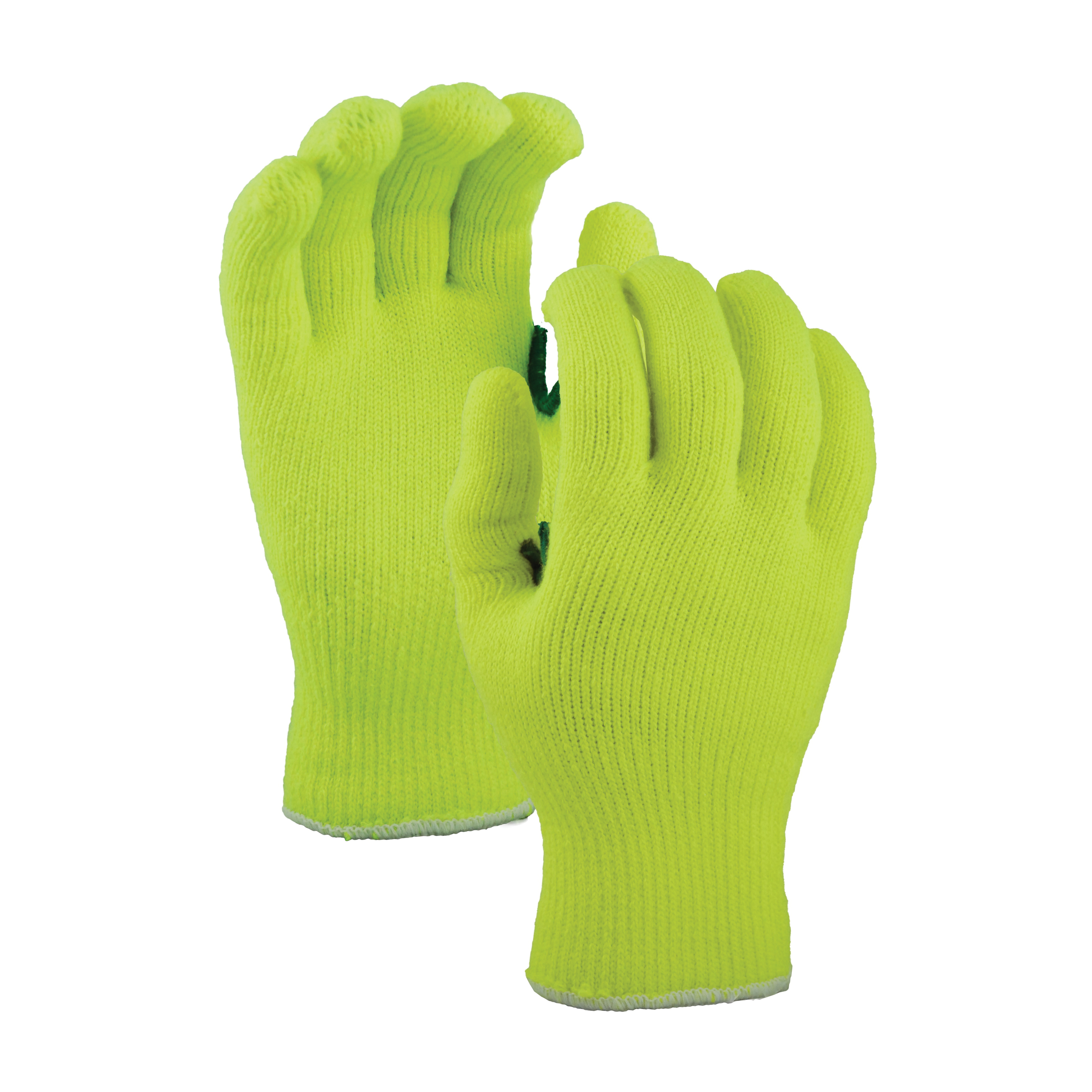 Watson 2051-L Luxury Liner General Purpose Gloves, Seamless Style, L, Hi-Viz Yellow, Knit Wrist Cuff, Acrylic Thermal Lining
