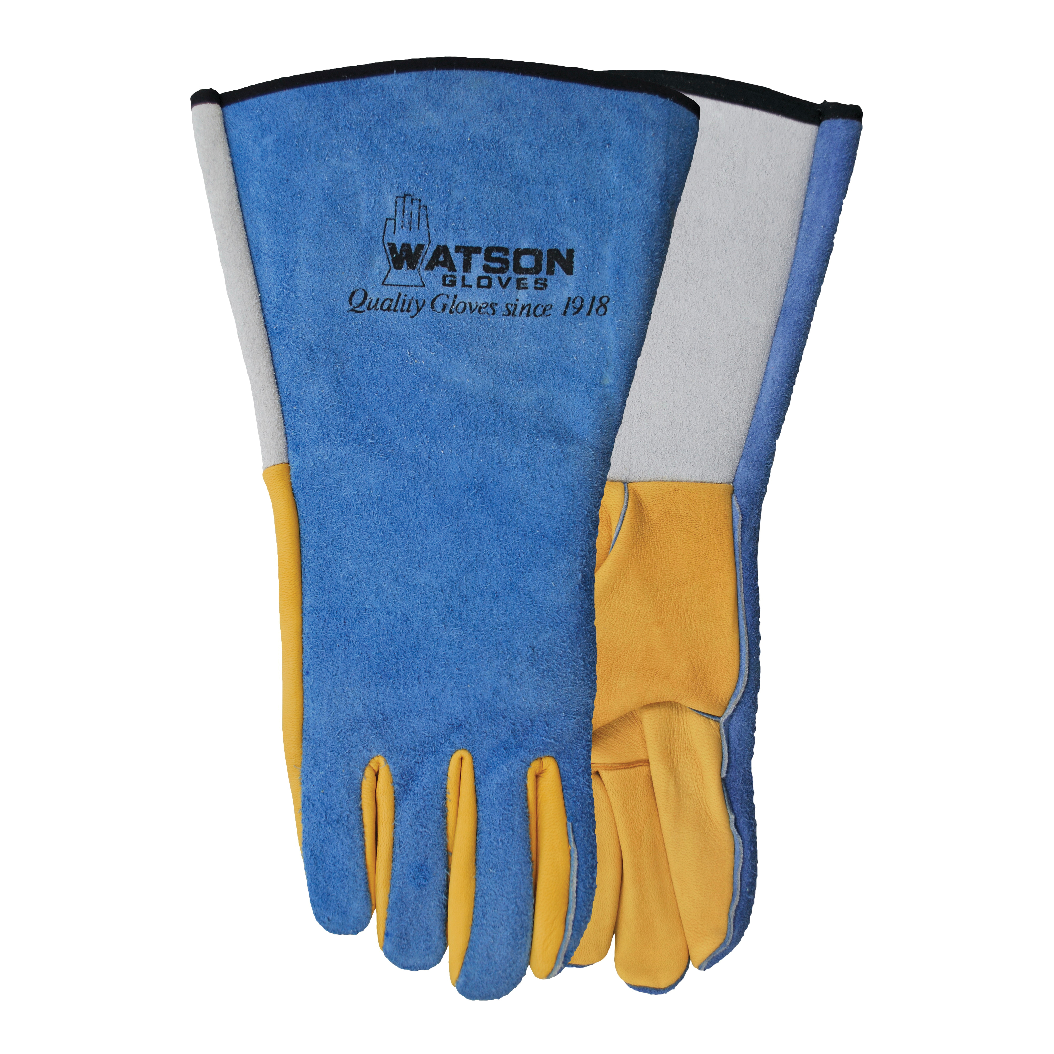 Watson 2752-S Yellow Tail Welding Gloves, S, Split Grain Cowhide Leather, Yellow, Foam, Gauntlet Cuff