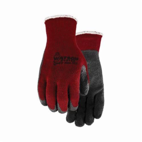 Watson 320I-XL Red Hot General Purpose Gloves, Coated, Seamless Style, XL, Natural Rubber Palm, Cotton/Polyester, Red, Knit Wrist Cuff, Resists: Abrasion and Puncture, Acrylic Fleece Lining