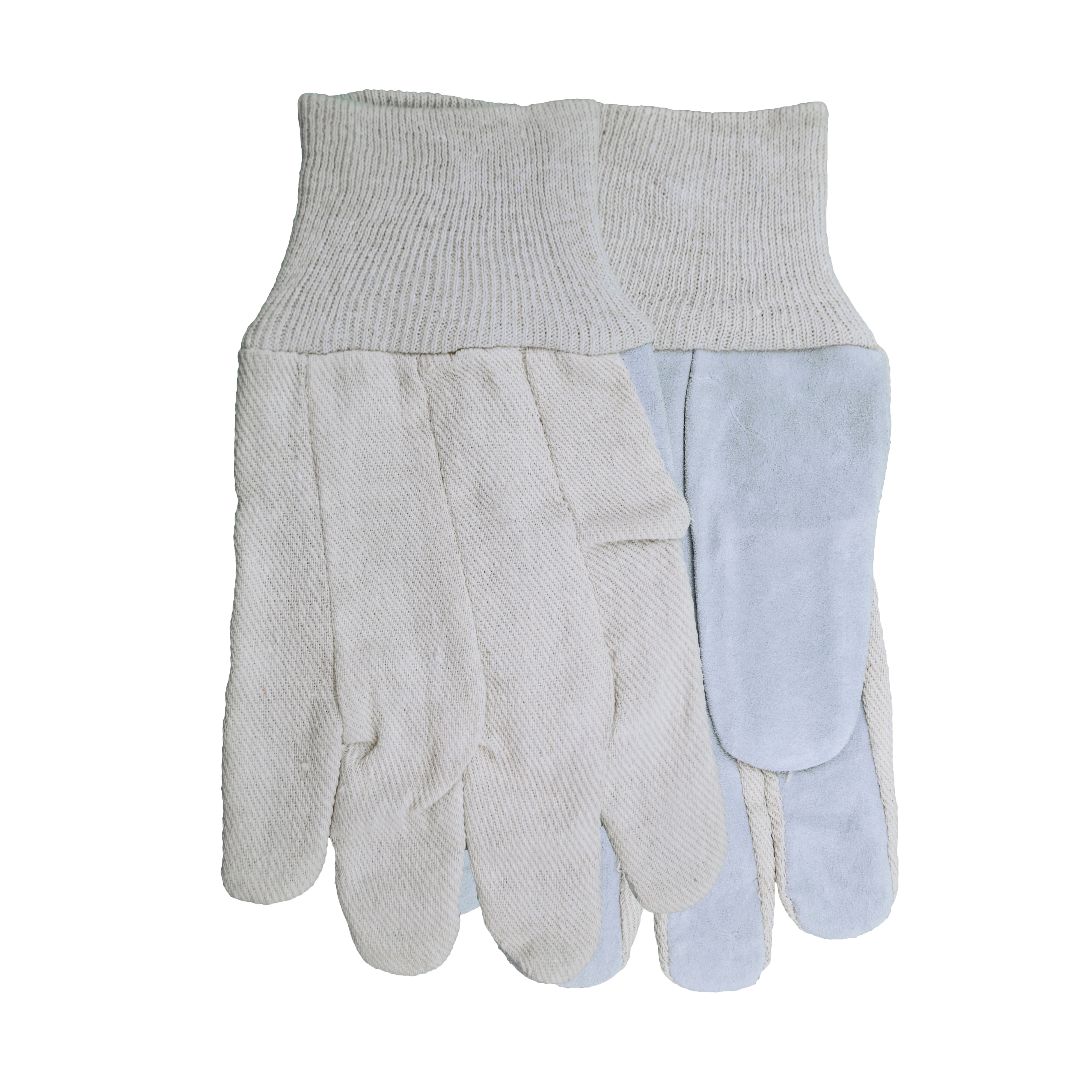 Watson 3250 Leather Face General Purpose Gloves, Leather Palm, Universal, Split Cowhide Leather Palm, Cotton/Leather, Knit Wrist Cuff