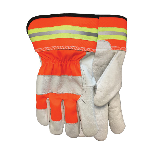 Watson 4019HV-L 4019HV Flashback General Purpose Gloves, Leather Combo, Hooded Fingertips/Leather Knuckle Bar Style, L, Cotton/Premium Buffalo Leather, Elastic/Shirred Cuff