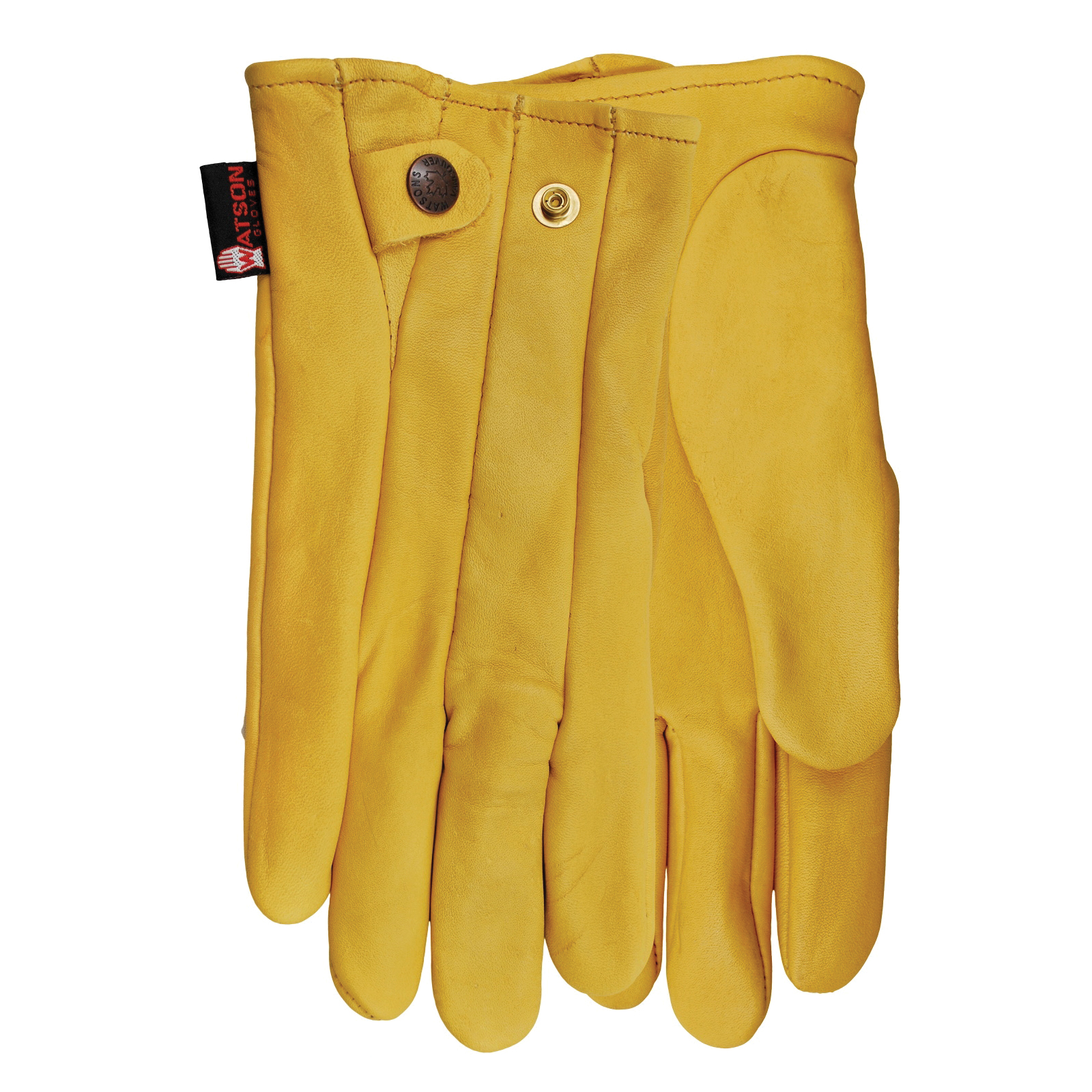 Watson 436-06 Durabull General Purpose Gloves, Leather Palm, Canadian Roper Style, SZ 6, Full Grain Cowhide Leather Palm, Full Grain Cowhide Leather, Tan, Slip-On Cuff, Unlined Lining