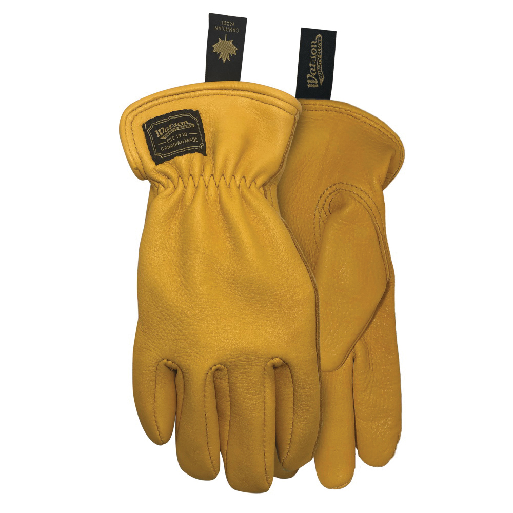 Watson 596-M Duchess General Purpose Work Gloves, General Purpose, Driver's Style with Inset Thumb Style, M, Full Grain Deerskin Leather Palm, Full Grain Deerskin Leather, Tan, Slip-On Cuff, Full Grain Deerskin Leather Coating