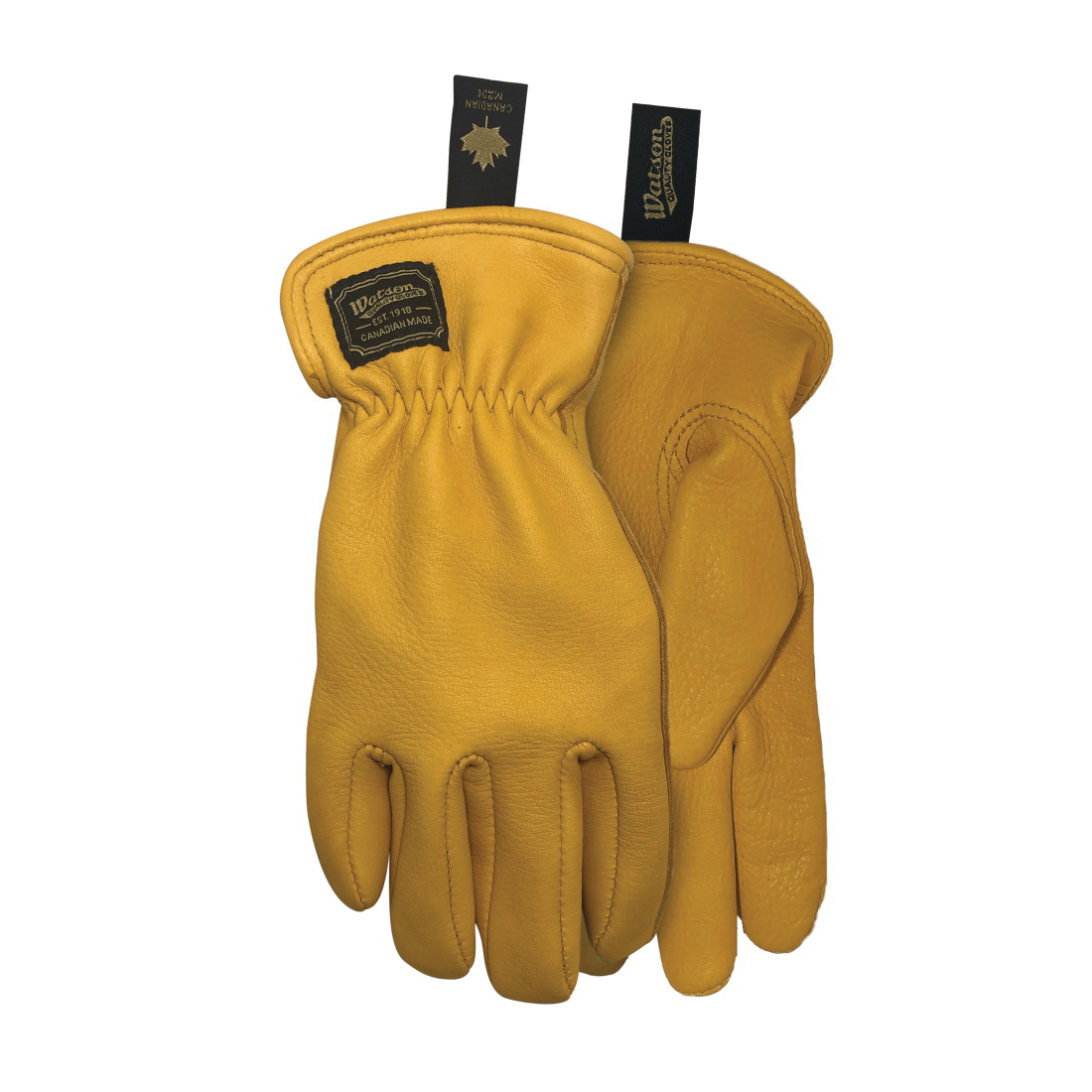 Watson 597-L Duke General Purpose Work Gloves, General Purpose, Driver's Style with Inset Thumb Style, L, Full Grain Deerskin Leather Palm, Full Grain Deerskin Leather, Tan, Slip-On Cuff, Full Grain Deerskin Leather Coating, Unlined Lining