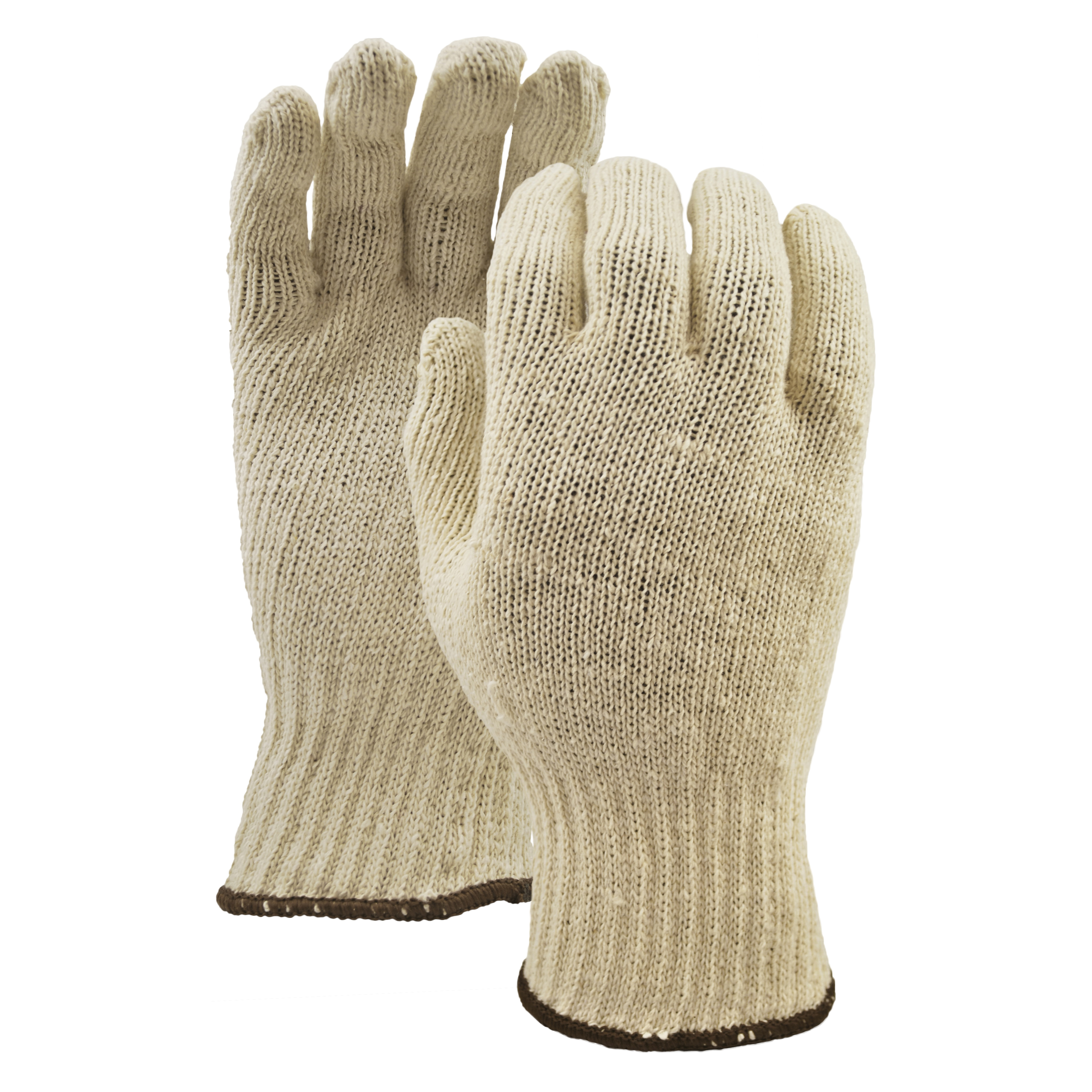 Watson 602-L White Knight General Purpose Gloves, L, Cotton/Polyester Blend Palm, Cotton/Polyester Blend, White, Knit Wrist Cuff, Seamless