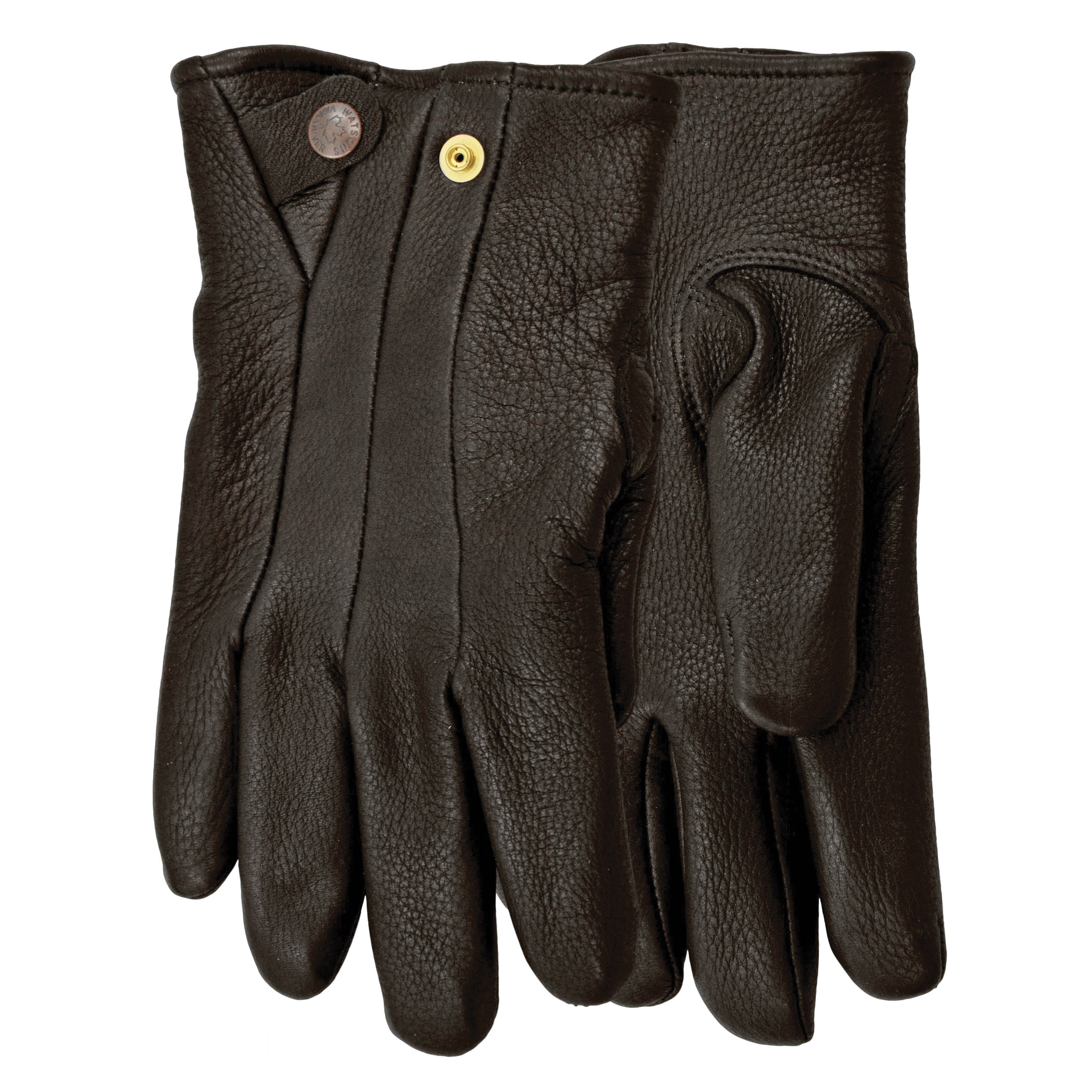 Watson 867-11 Stagline General Purpose Chemical-Resistant Gloves, Inset Thumb Style, SZ 11, Deerskin Palm, Deerskin, Black, Slip-On Cuff