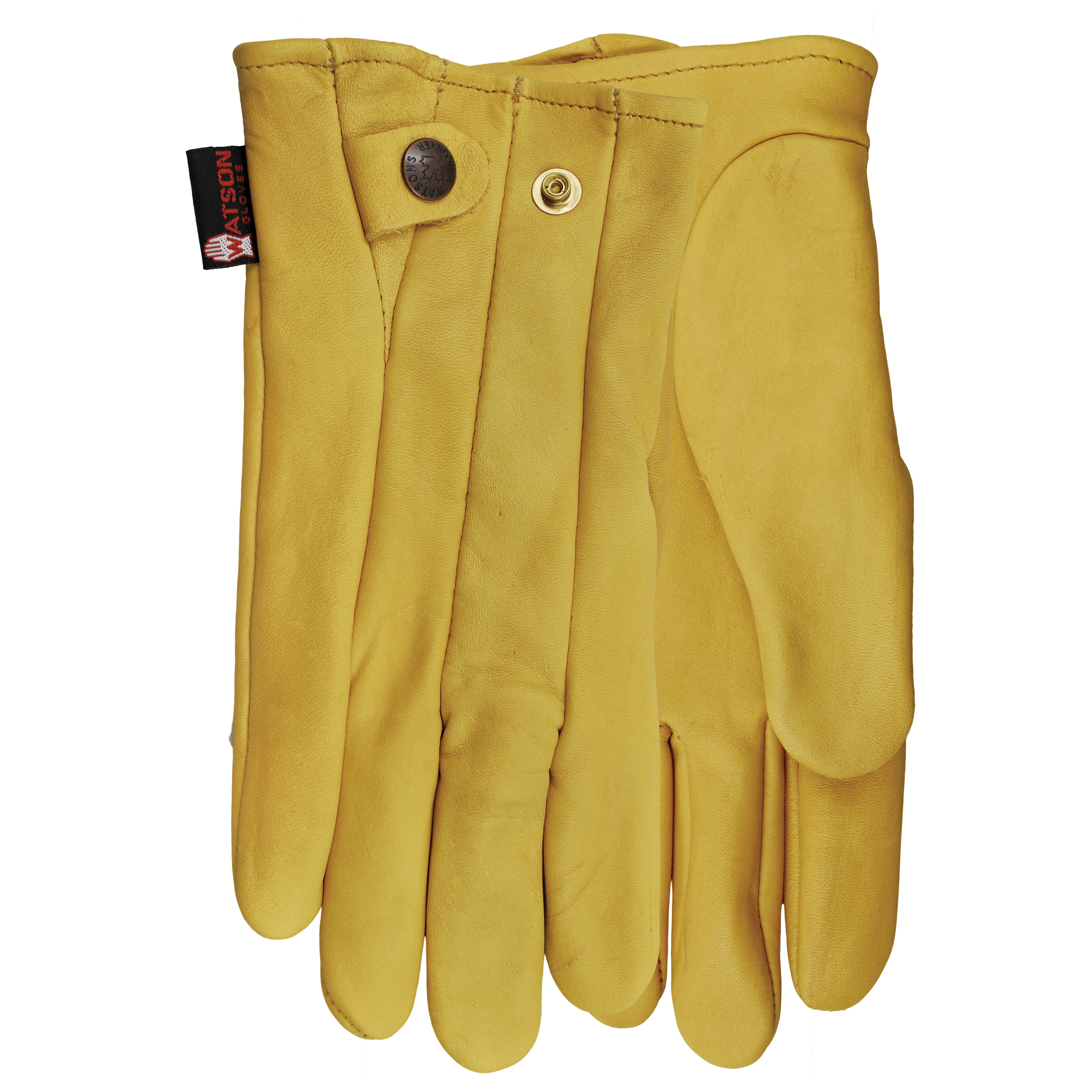 Watson 9436-07 9436 Durabull General Purpose Work Gloves With Straight Thumb Style, General Purpose, Canadian Roper with Straight Thumb Style, SZ 7, Cowhide Leather Palm, Cowhide Leather, Tan, Cotton Fleece Lining