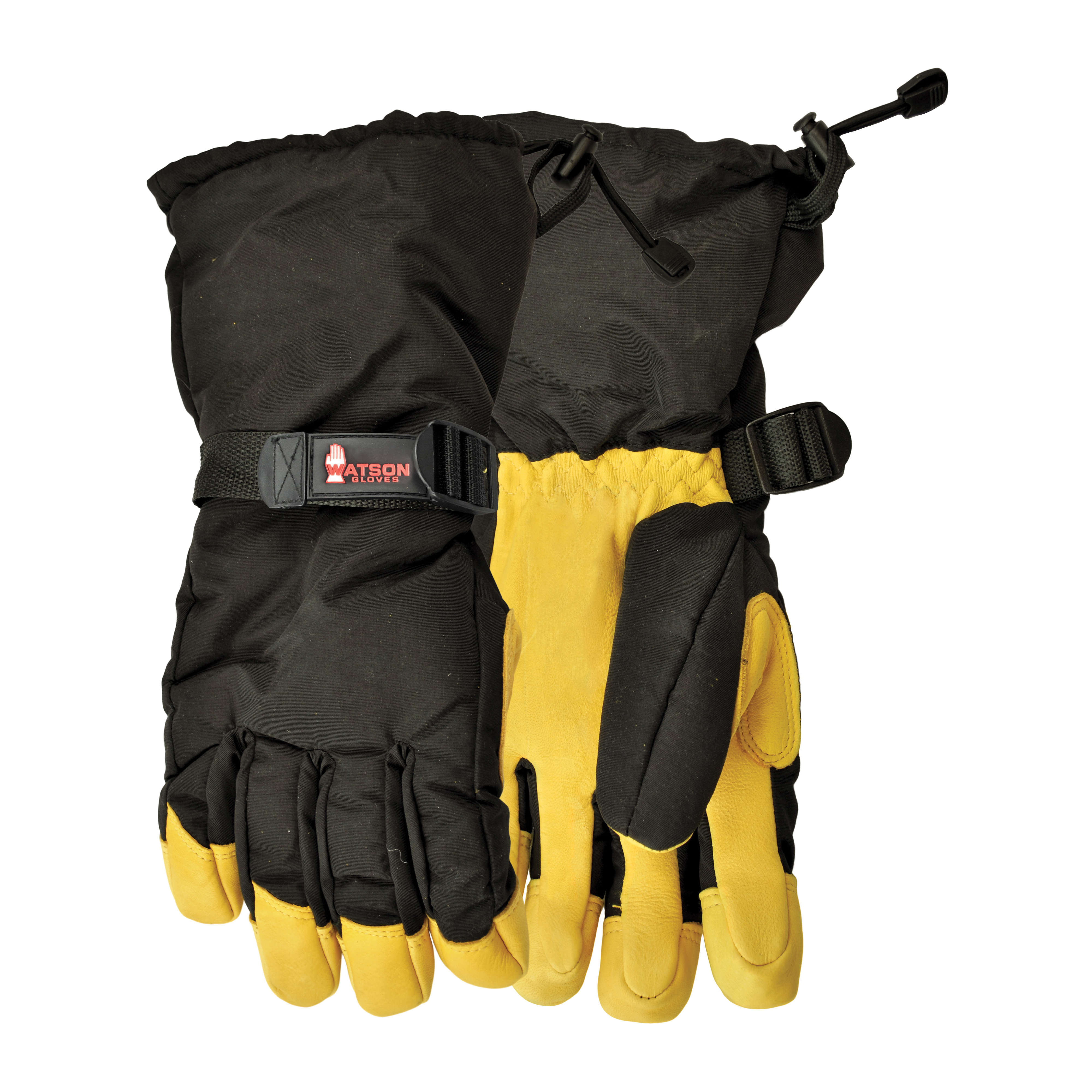 Watson 9502-L North of 49 degree General Purpose Gloves, Leather Palm, L, Full Grain Deerskin Leather Palm, Full Grain Deerskin Leather/Nylon Blend, Black/Tan, Gauntlet Cuff, Resists: Water, Thinsulate™ J150 Lining, Wing Thumb