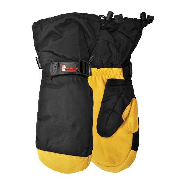 Watson 9503-L North of 49 degree General Purpose Gloves, Leather Palm, L, Full Grain Deerskin Leather Palm, Full Grain Deerskin Leather/Nylon Blend, Black/Tan, Gauntlet Cuff, Resists: Water, Thinsulate™ C150 Lining