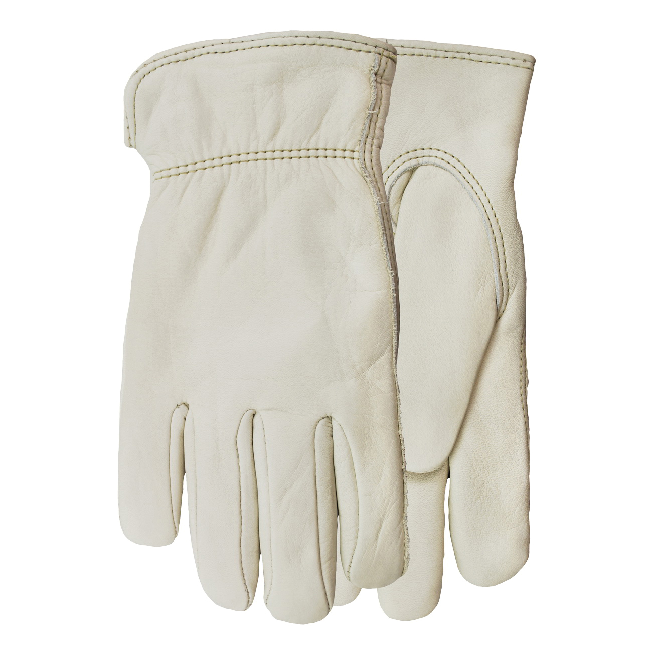 Watson 9542W-L Canadian Outsiders General Purpose Gloves, Drivers, Inset Thumb Style, L, Full Grain Cowhide Leather Palm, Full Grain Cowhide Leather, White, Slip-On Cuff, C100 Thinsulate™ Lining