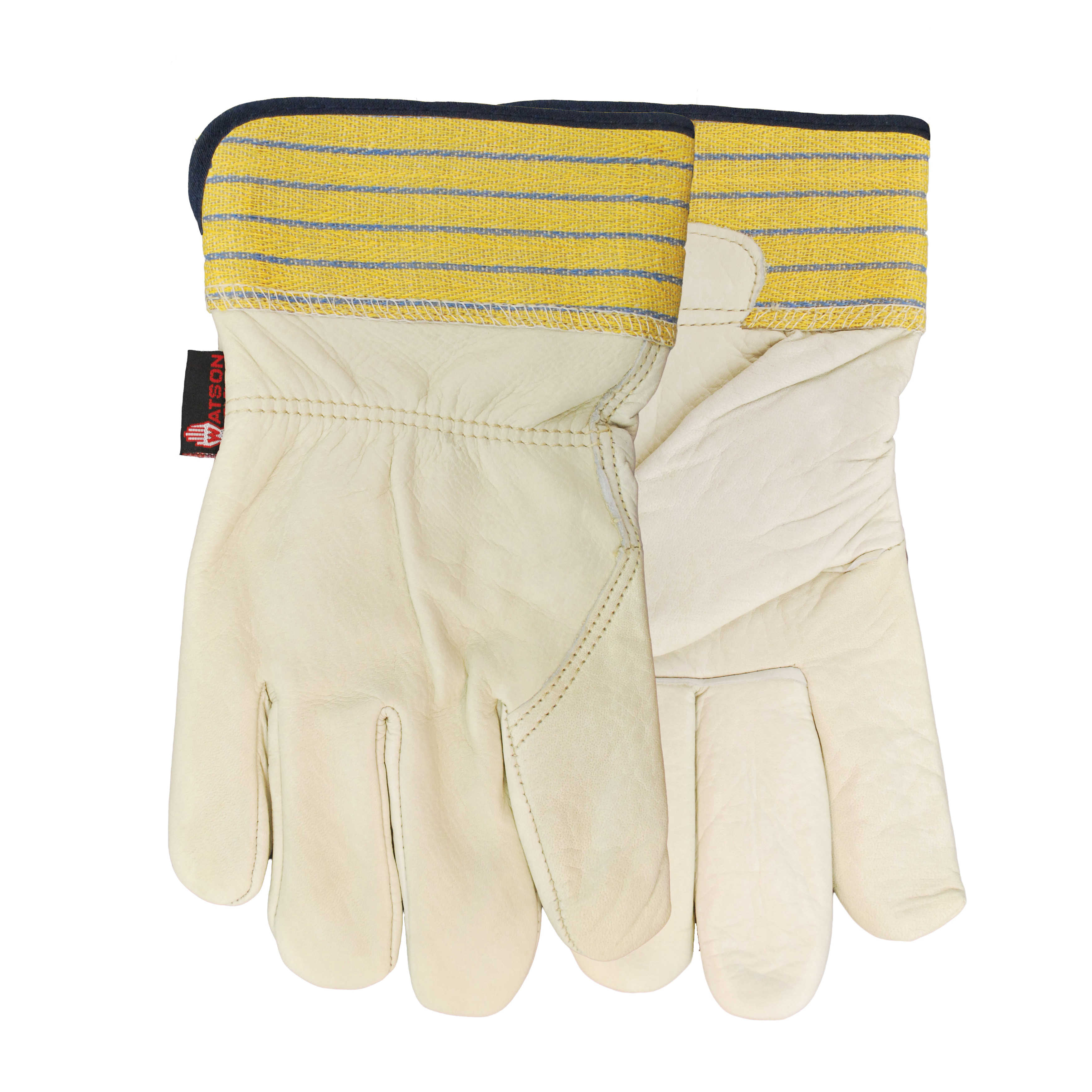 Watson A281FS-L Shovel Ready General Purpose Gloves A281FS, Leather Combo, L, Full Grain Cowhide Leather Palm, Premium Full Grain Cowhide Leather, Shirred Elastic/Safety Cuff, Resists: Mechanical Risk