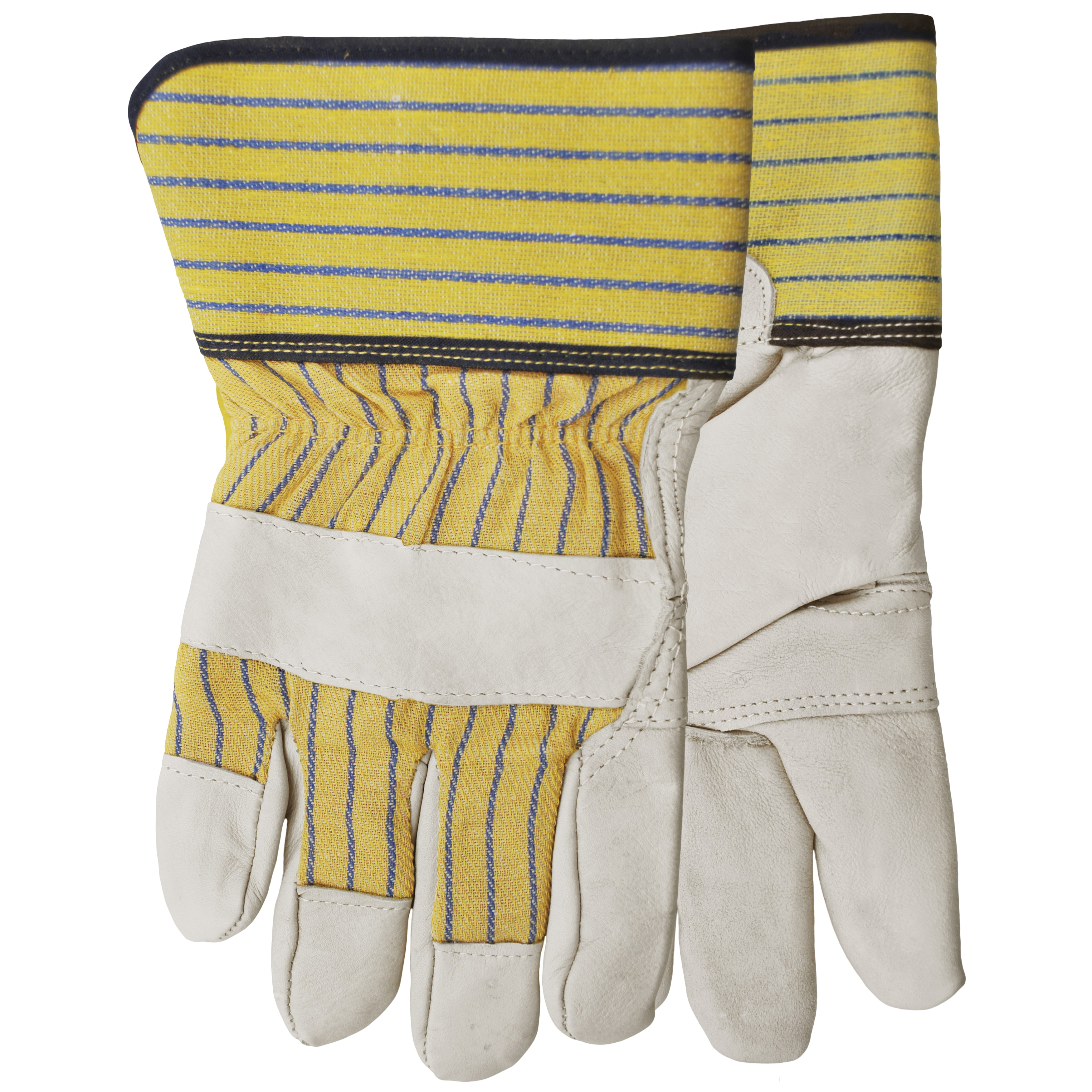 Watson A281BSL-L Poor Boy General Purpose Gloves, Leather Palm, L, Full Grain Cowhide Leather Palm, Cotton/Full Grain Cowhide Leather, Slip-On Cuff, Foam Lining, Wing Thumb