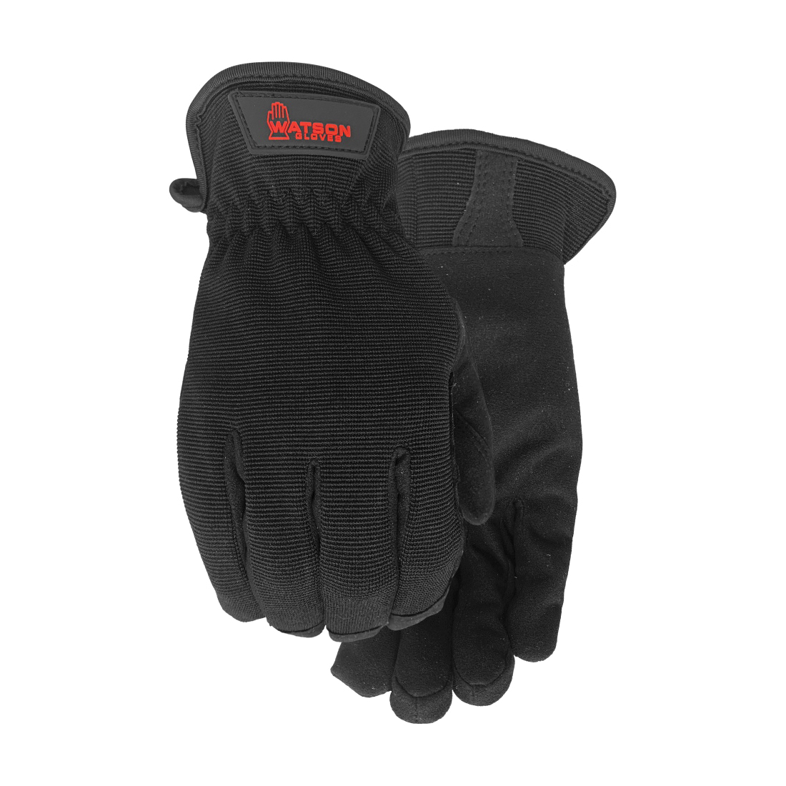 Work Armour 004-X Wingman High-Performance General Purpose Gloves, Wing Thumb Style, XL, Microfibre Palm, Microfibre/Spandex, Black, Shirred Elastic Wrist/Slip-On Cuff