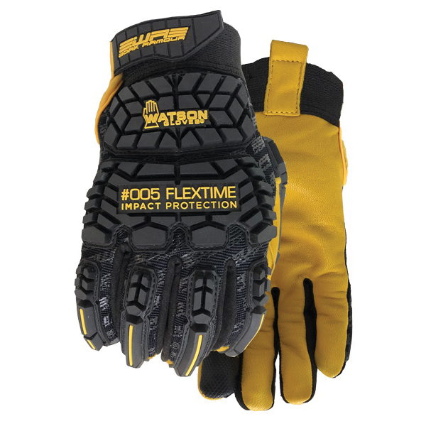 Work Armour 005TPR-M 005TPR Flextime Impact-Resistant Gloves, M, Spandex/TPR