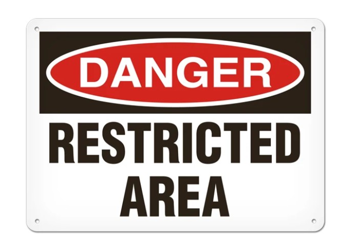 INCOM® 10in x 14in DANGER RESTRICTED AREA PrimeGuard® Traditional OSHA Style Safety Sign