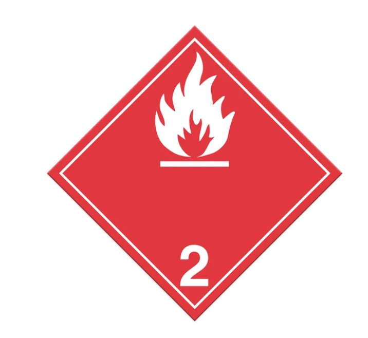 INCOM® Adhesive VynMark™ Class 2.1 FLAMMABLE GASES International TDG Dangerous Goods Placards