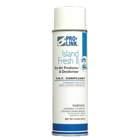 Pro-Link® Dry Air Freshener, Island Fresh II, Aerosol Can