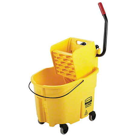 Rubbermaid® WaveBrake® Side Press Bucket & Wringer - 35 Qt.,Yellow