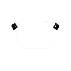 Peltor™ V2CS Anti-Static Visor, Clear, Polycarbonate, 0.2 in H x 8-1/4 in W, For Use With 3M™ Peltor™ P3EV/2 Hard Hat Adapter and the 3M™ Peltor™ Cap-Mounted Earmuff