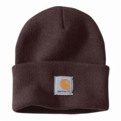 Carhartt® Force® A18-247-OFA Men's Solid Stretchable Unlined Watch Hat, Universal, Dark Brown/Sandstone, Acrylic Stretchable Rib Knit Fabric