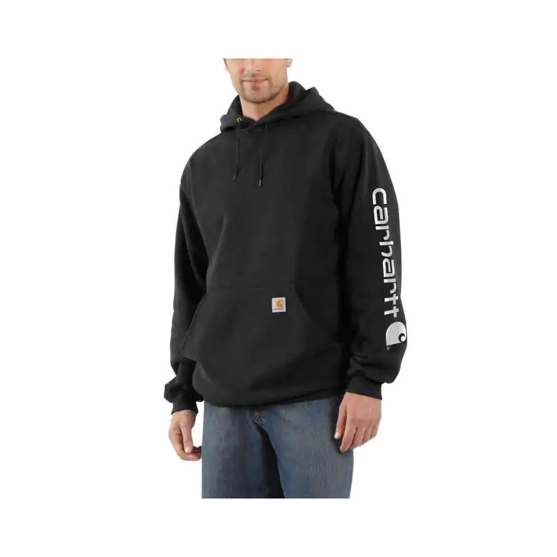 Carhartt® K288-BLK-2XL Midweight Sweatshirt With Signature Logo