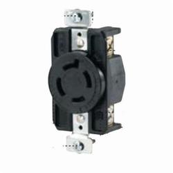 Eaton Wiring Devices Hart-Lock CWL1420R Standard Locking Receptacle, 125/250 VAC, 20 A, 3 Poles, 4 Wires, Black