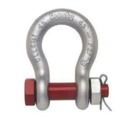 Crosby® 1019472 Anchor Shackle, 2 ton Load, 1/2 in, 0.64 in Dia Bolt Pin, Hot Dipped Galvanized