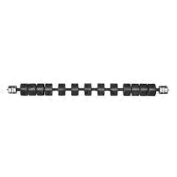 Crouse-Hinds X984-12 LR-100 Series Donut Style Slotted Troughing Idler With Double Row Ball Bearing, Exceeds B5 CEMA Rating, 3 in Dia Roll, 26 in W Belt, Steel Encapsulated Rubber