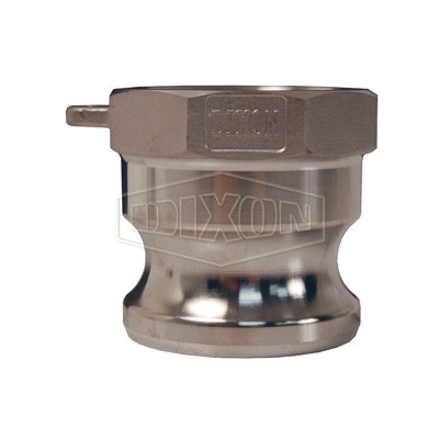 Dixon® G150-A-SS Type A Cam and Groove Adapter, 1-1/2 in, Male Adapter x FNPT, 316 Stainless Steel, Import