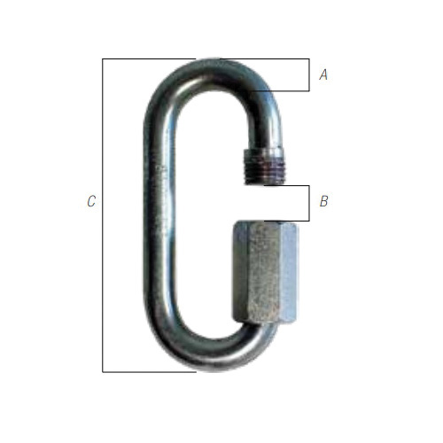 Dynaline 66434 Quick Link, 3/8 in Trade, 2200 lb Working/5500 lb