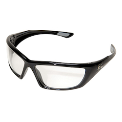 EDGE® XR411VS Robson Vapor Shield Safety Glasses, Anti-Fog/Anti-Scratch, Clear Lens, Gloss Black, Nylon Frame, Polycarbonate Lens, ANSI/ISEA Z87.1+2015, CSA Z94.3-15, MCEPS GL-PD 10-12