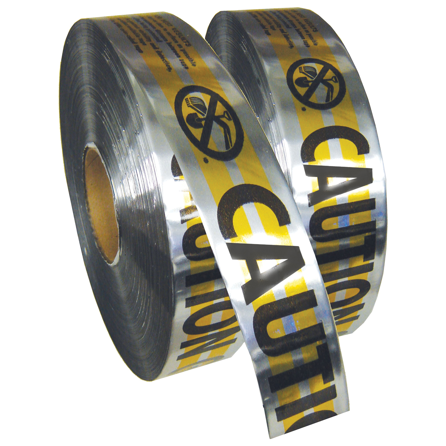 Elster Perfection PF-MTYG-21 Metallic Warning Tracer Tape, Silver