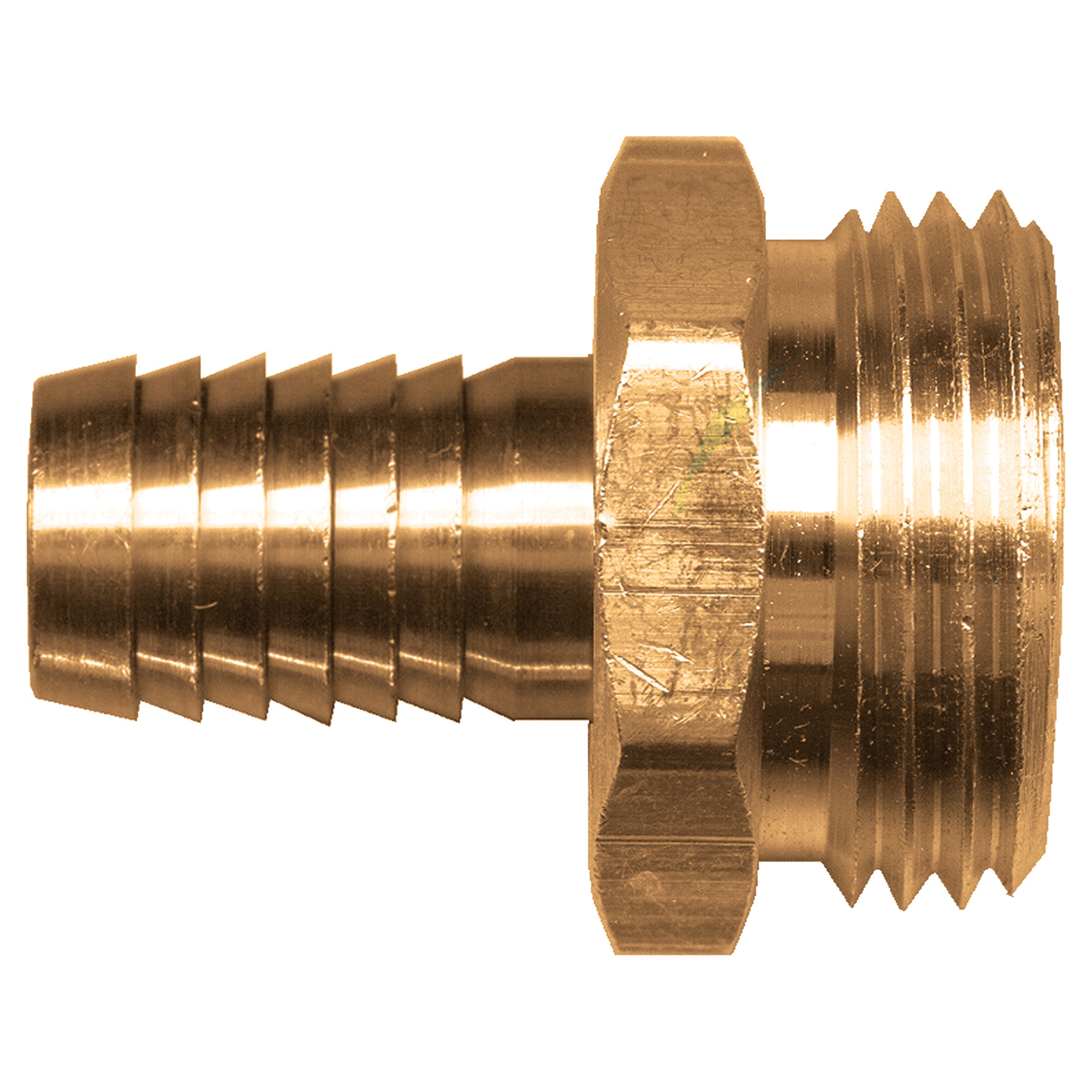 thumbnail image 2 of Heavy-Duty 3/4" Male Garden Hose X 1/2" Hose Barb Brass Adapter – Perfect Connector Fitting For Your Watering Setup! 2 of 3