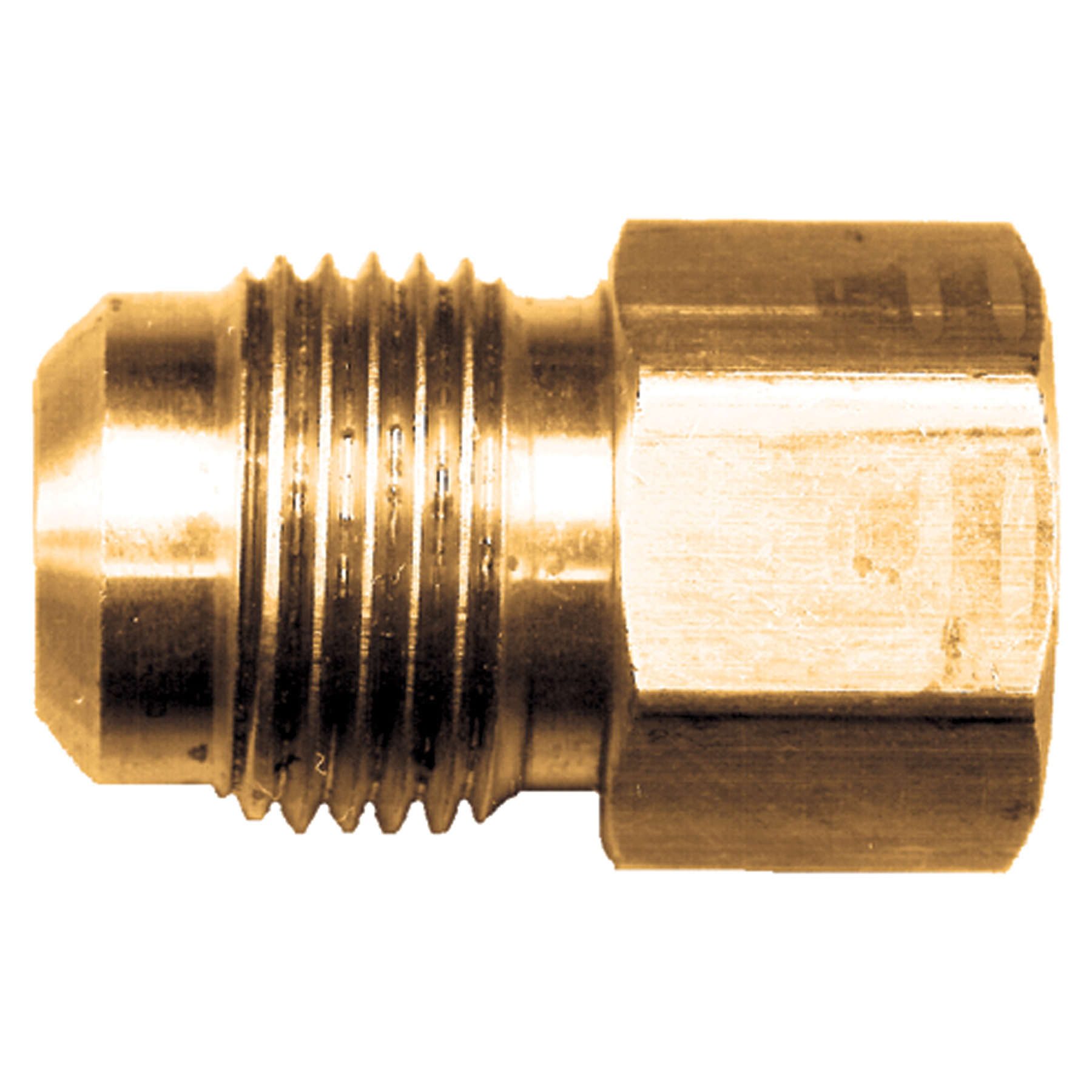 Fairview 46-8D Connector, 1/2 in Nominal, 45 deg SAE Male Flare Tube x FNPT End Style, Brass, Import