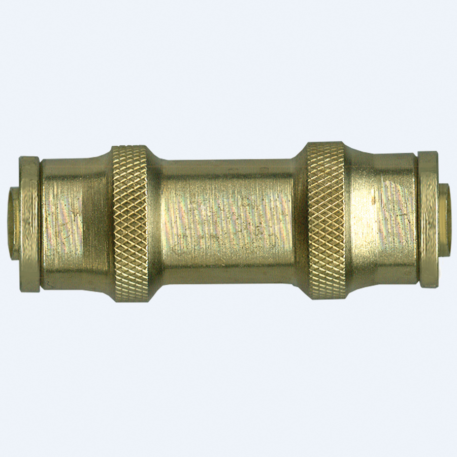 Fairview PC1462-8 PC1400 Union Coupler, 1/2 in Nominal, Push-to-Connect Tube End Style, Brass