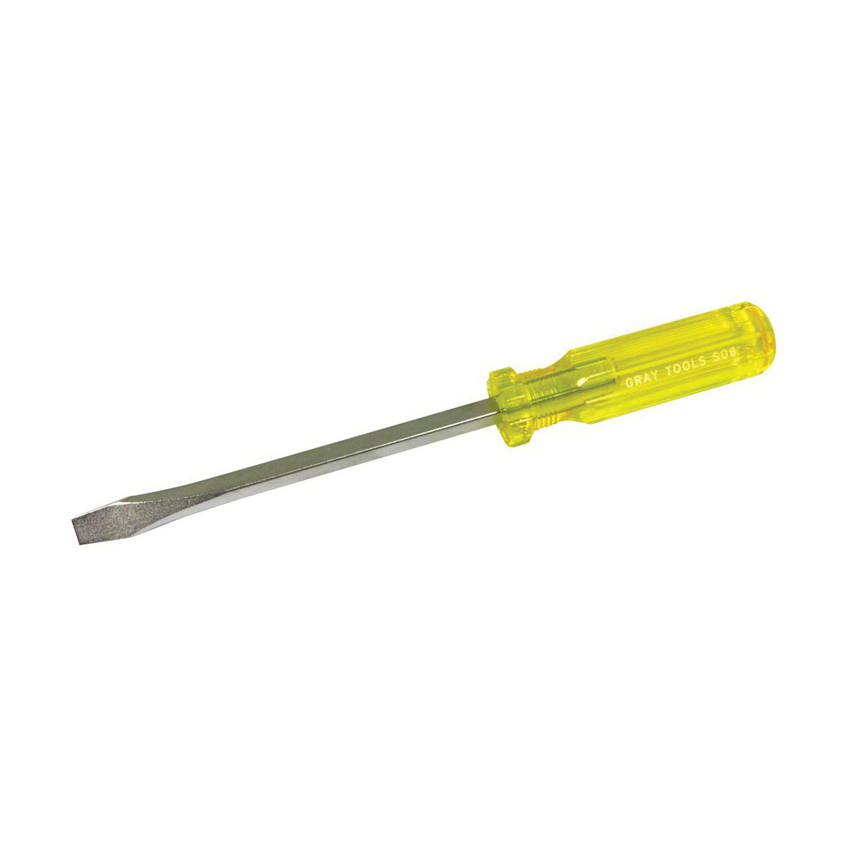 Gray Tools S06 Screwdriver, 0.045 x 0.3125 in Slotted, Steel Shank, 10-1/4 in OAL, Acetate/Plastic Handle, ANSI