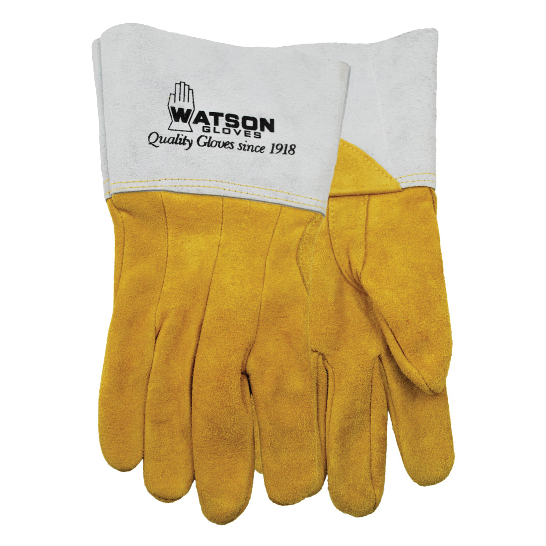 Heat Wave® 2755-L Tigger Welding Gloves, L, Grain Deerskin Leather, Tan, Unlined, Gauntlet Cuff