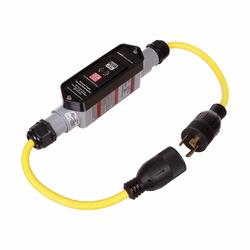 EATON GFI22M144 Inline Portable GFI In-Line Cord Set, 240 VAC, (3) 12 AWG, 2 ft L