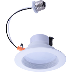 EIKO® DK4-13W/11/830-D-120-W/B Downlight Kit, LED Lamp, 13 W Fixture, 120 VAC, Aluminum Housing