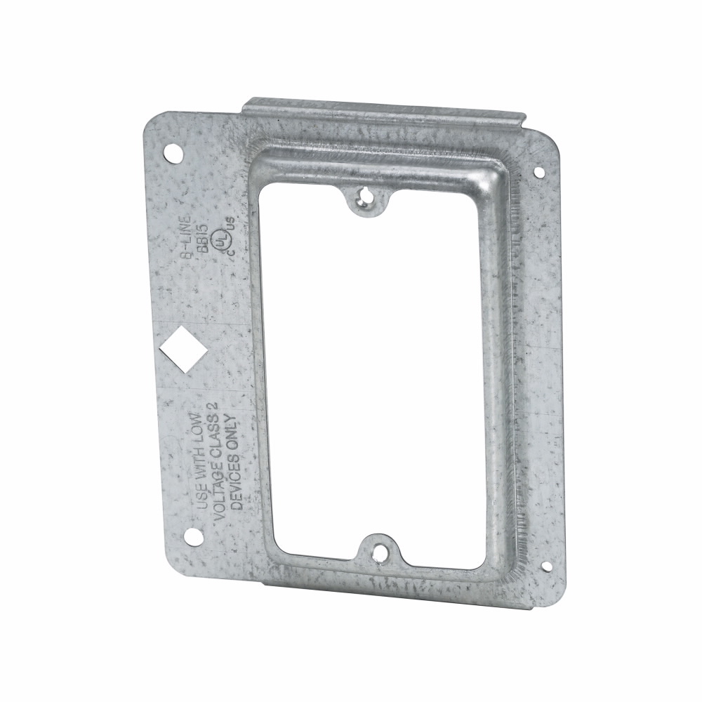 B-Line BB15 1-Piece Cover Plate Mounting Bracket, For Use With Low Voltage Outlet, Channel/Stud Mount, Steel