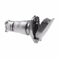 EATON Crouse-Hinds Arktite® CPR154 Delayed Action Cable Connector Receptacle, 125 to 250 VAC/18 VDC, 20 A, 3 Poles, 2 Wires