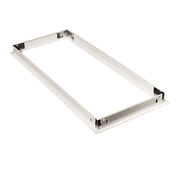 Metalux DF-14W-U Commercial Dry Wall Frame Kit, For Use With Undercabinet Lighting, 1 x 4 ft, Aluminum, White