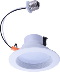 EIKO® DK4-10W/8/840-D-120-W/B Dimmable Downlight Kit, LED Lamp, 10 W Fixture, 120 VAC, Aluminum Housing